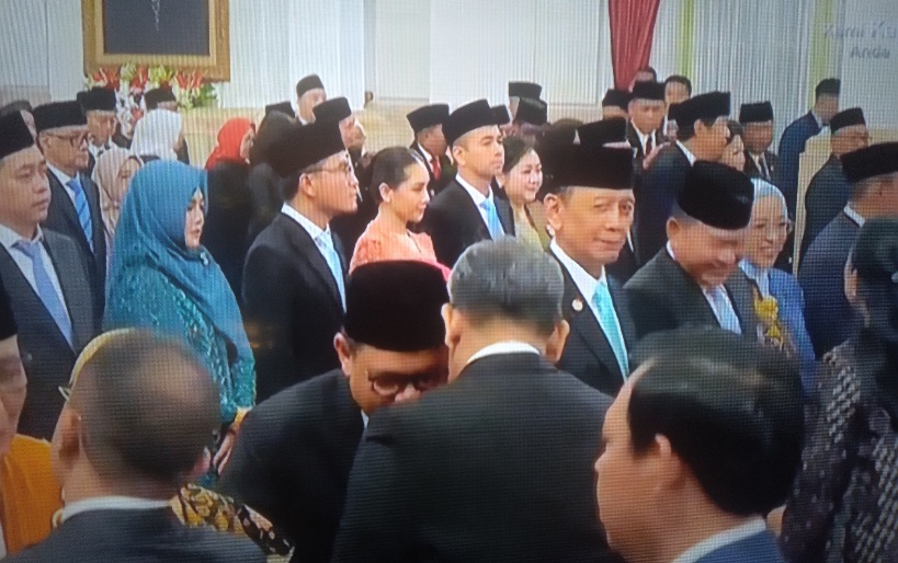 Raffi Ahmad saat pelantikan di Istana Merdeka. Foto : Ist