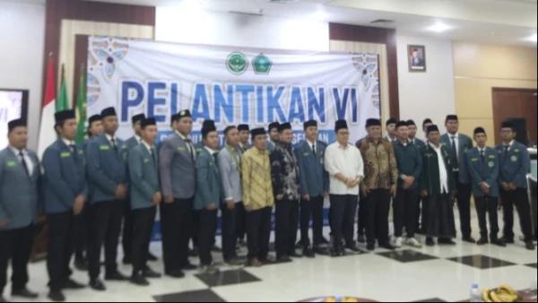 Proses pelantikan IPNU Tangsel di gedung DPRD Kota Tangael.