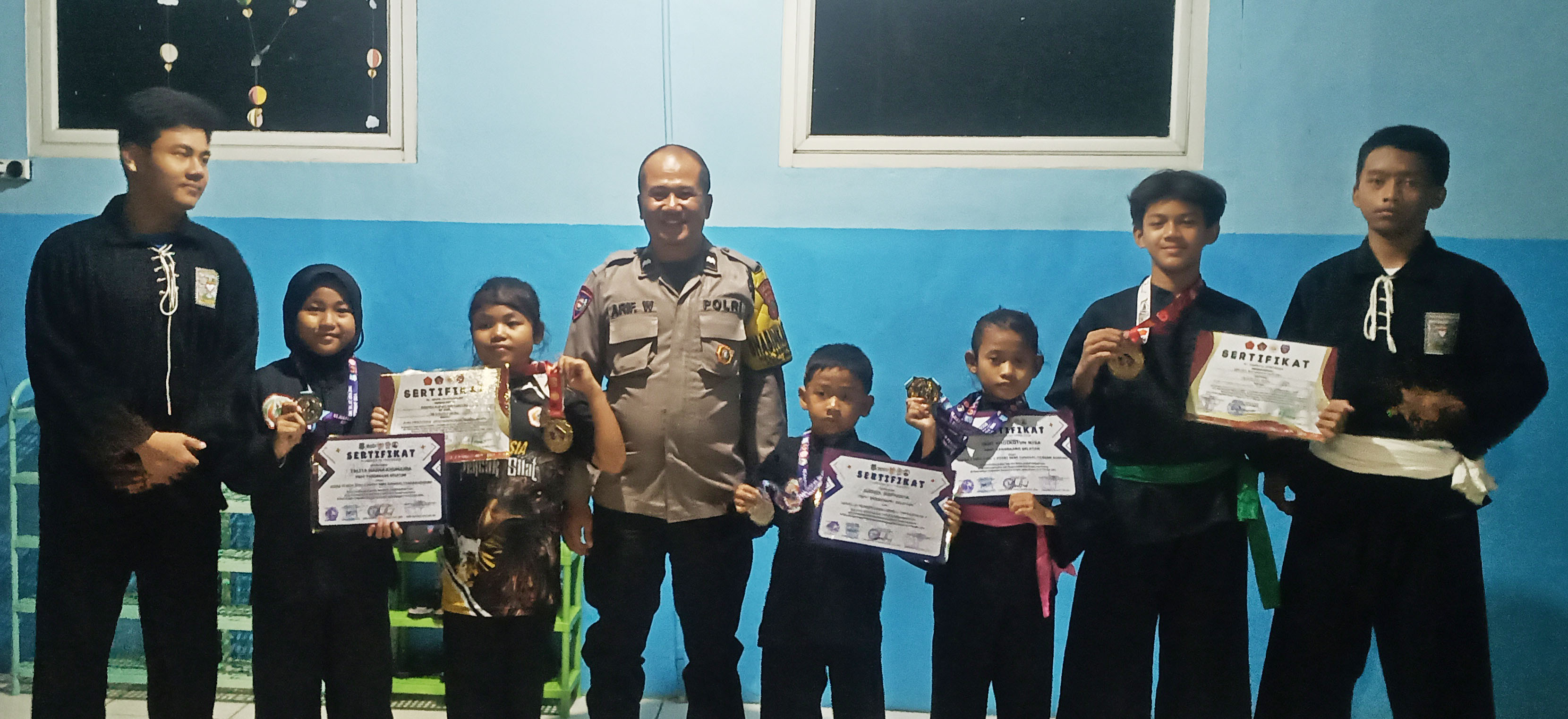 Pesilat PSHT Ranting Serpong Utara usai tampil di Piala Panglima TNI.(ist)