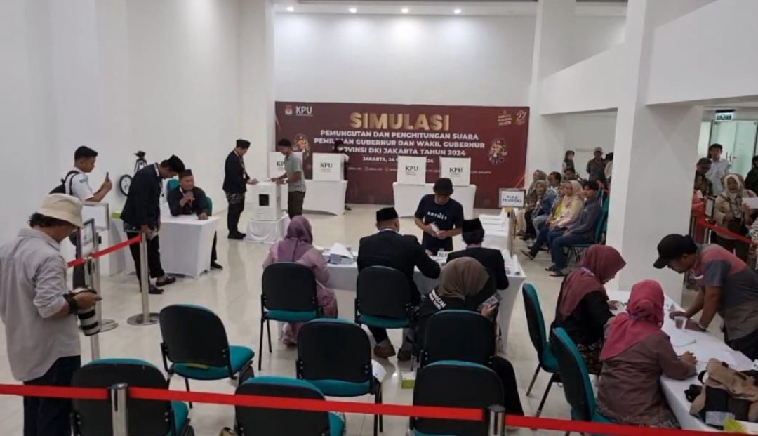 Simulasi pilkada 2024 oleh KPU Jakarta. Foto : Ist