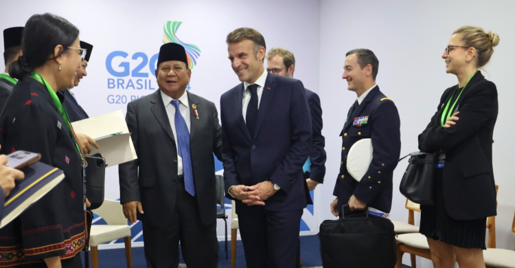 Presiden Prabowo disela-sela acara KTT G20 Brazil. Foto : Ist