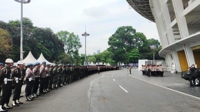 Apel Keamanan dalam rangka laga Timnas vs Jepang di Stadion GBK. Foto : Ist