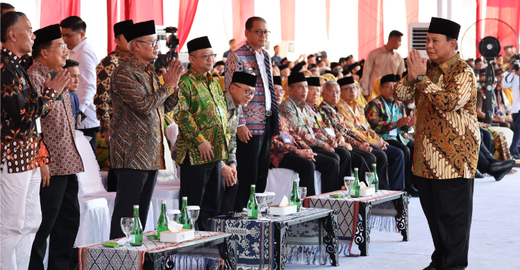 Presiden Prabowo saat menghadiri acara Muhammadiyah di Kupang, NTT  Foto : Ist