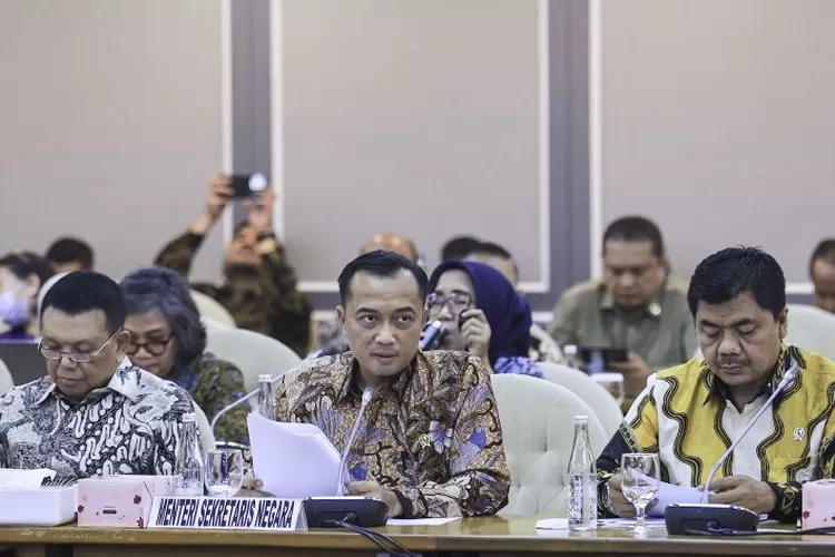 Mensesneg Prasetyo Hadi saat rapat di DPR Komisi XIII. Foto : Ist