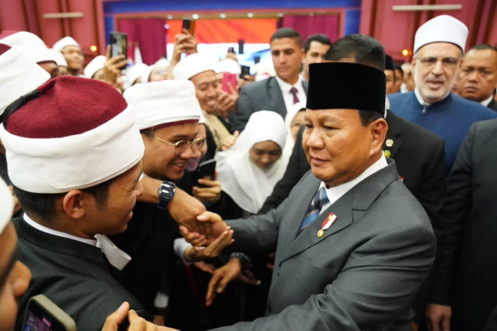 Presiden Prabowo saat kunjungan ke Universitas Al Azhar Kairo, Mesur. Foto : Ist