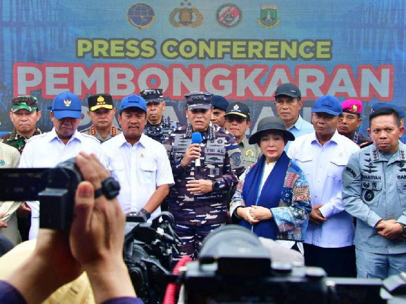 Kasal Laksamana Muhammad Ali saat memberikan konferensi pers. Foto : Ist