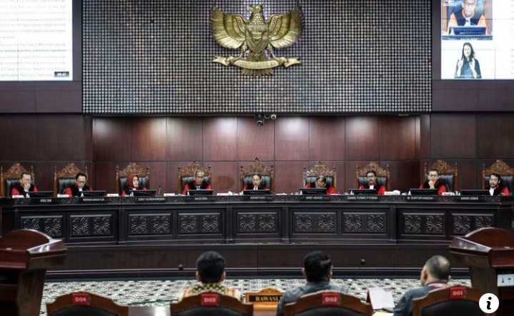 Sidang di MK soal penghapusan PT 20 %. Foto : Ist