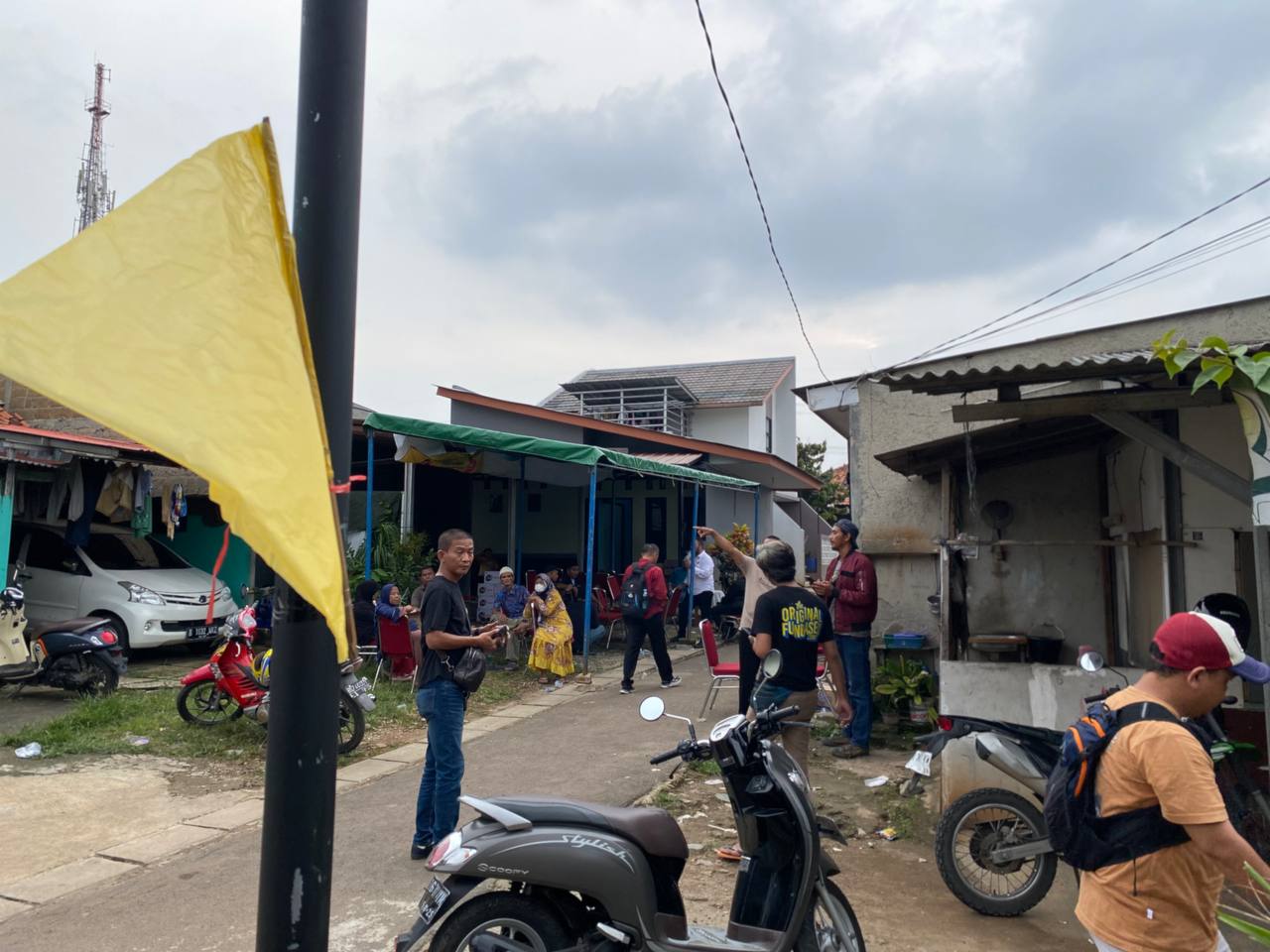 Suasana rumah ibu yang meninggal seusai antre membeli gas di wilayah Pamulang, Tangsel.