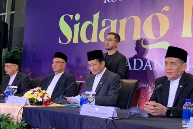 Menteri Agama Prof. Dr. Nasaruddin Umar saat konferensi pers. Foto : Ist