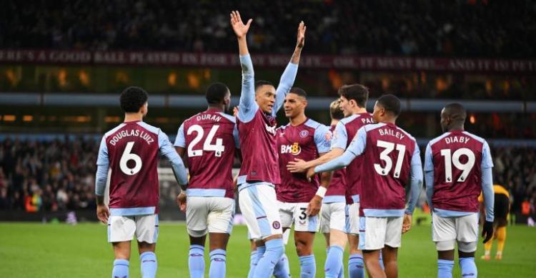 Selebrasi skuad Aston Villa. Foto : Ist