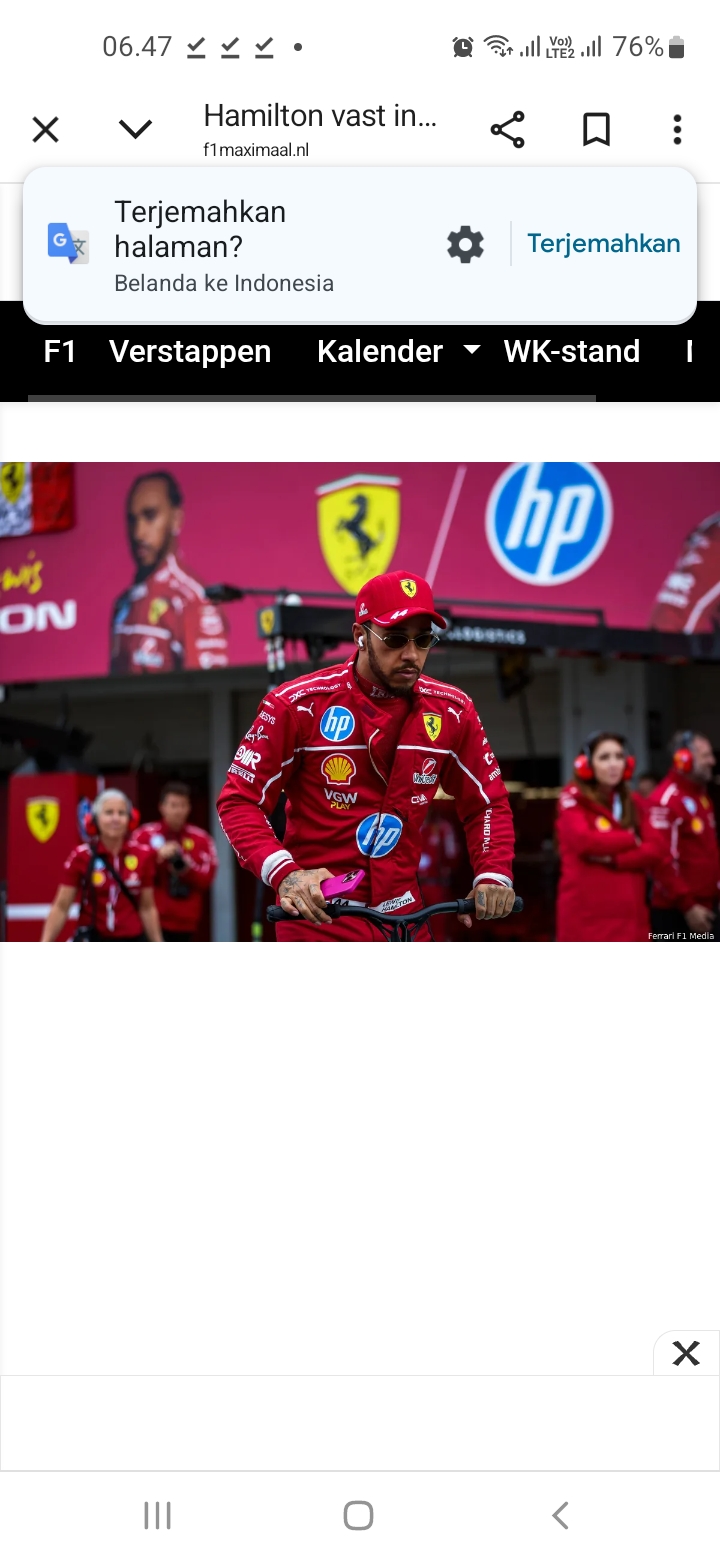 Pembalap Tim Ferrari Lewis Hamilton. Foto : Ist