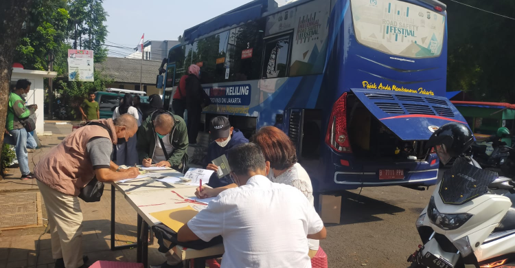 Lokasi Pembuatan SIM Keliling Jakarta, Sabtu 05 Mei 2025 Foto : Ist