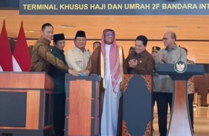 Presiden Prabowo Resmikan Terminal 2F Soekarno-Hatta Untuk Jamaah Haji Dan Umrah Foto : Ist