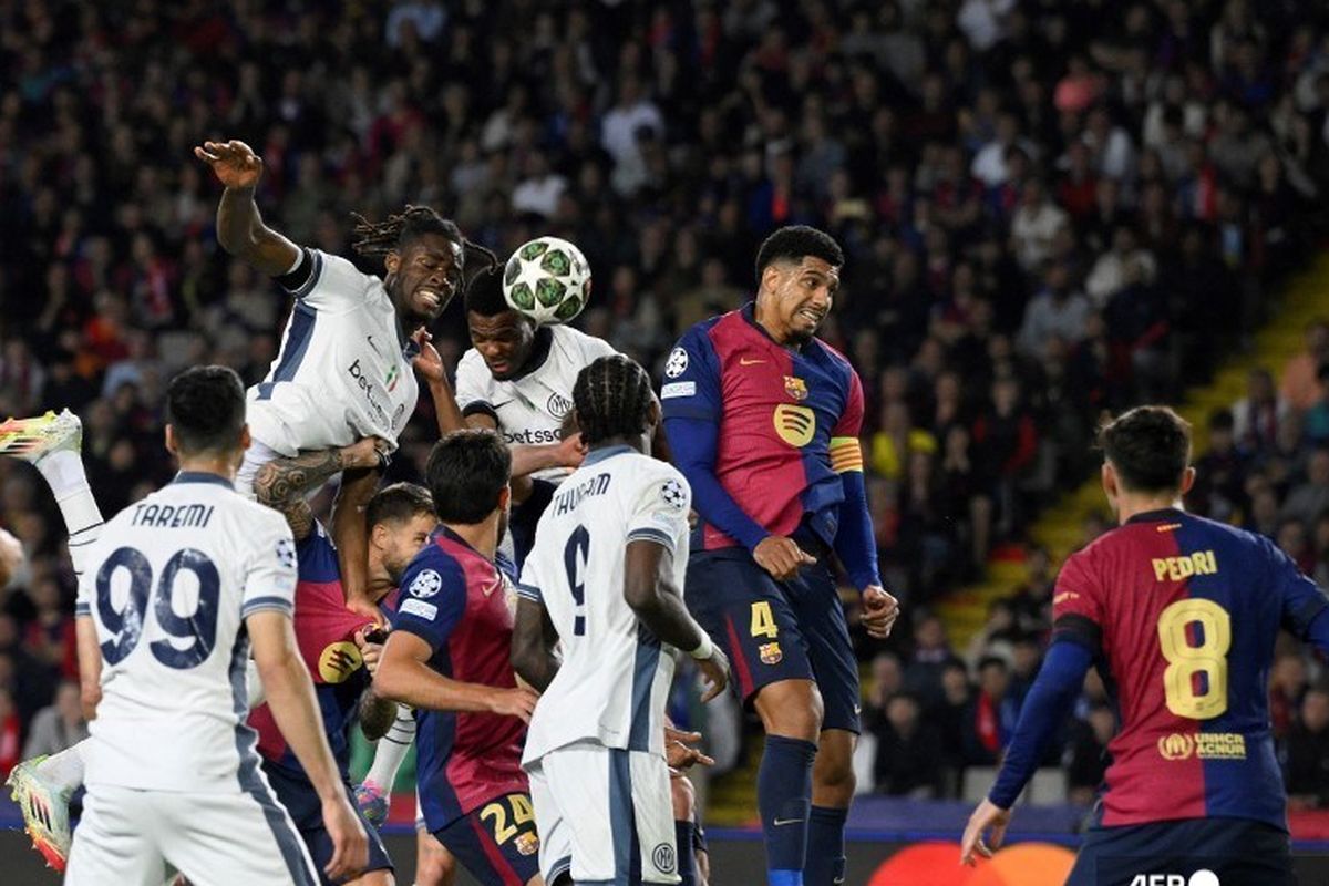Raksasa Spanyol Barcelona Ditahan 3-3 Inter Milan, Laga Semifinal Serasa Final Laga Barcelona vs Inter Milan. Foto : Ist