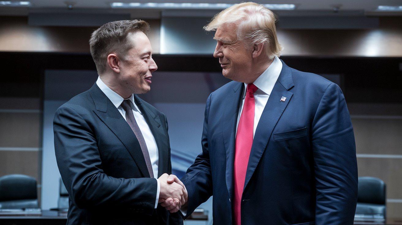 Pengusaha elon Musk dan Presiden AS Donald Trumph. Foto : Ist