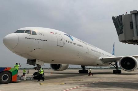 Garuda Indonesia Mulai Layani Kembali Rute Jakarta–Doha Pesawat Garuda Indonesia. Foto ; Ist