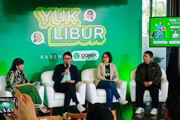 Konferensi pers dalam dalam Gojek dalam rangka sosialisasi program Libur Libur. Foto : Ist