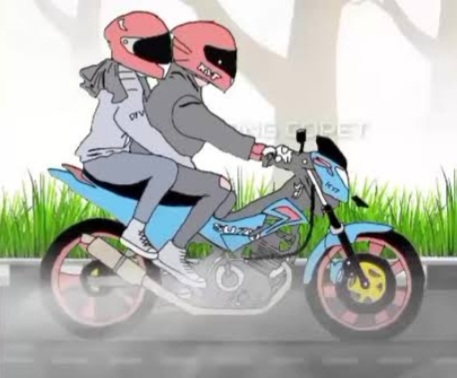 Pengendara Motor Nekat Bonceng Empat, Dua Orang Tewas usai Ditabrak di Parung Ilustrasi boncengan. Foto : Ist