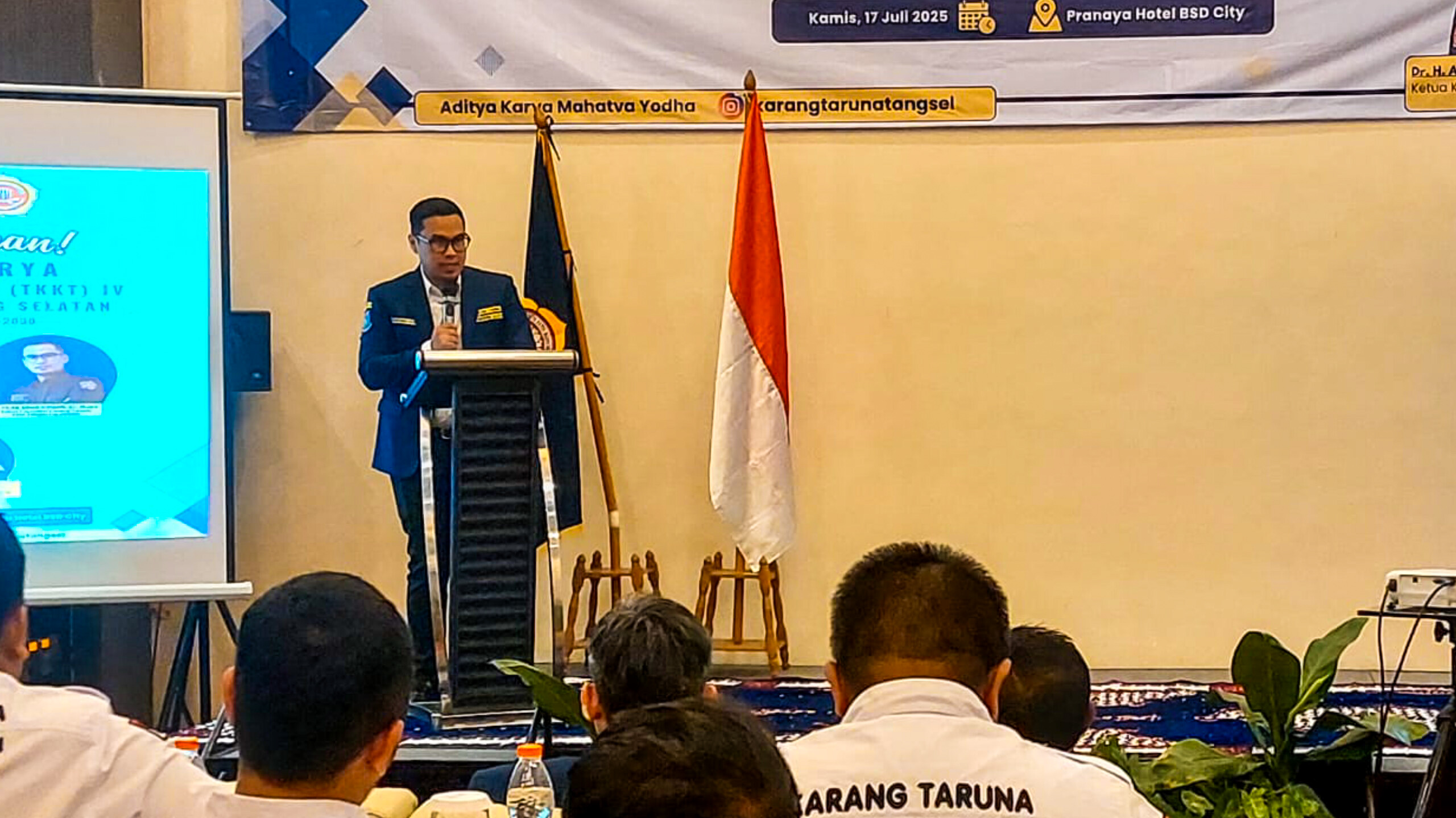 KETUA. Pilar Saga Ichsan terpilih menjadi ketua Karang Taruna Kota Tangsel, Kamis (17/7). (tangselpos.id/rmn)