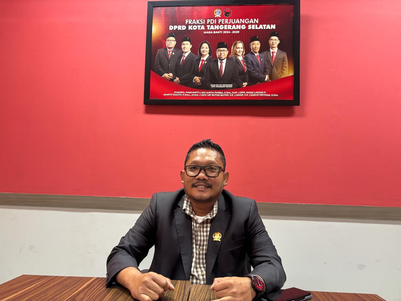 Dewan Sebut Buruk Sistem Drainase Pemkot Anggota DPRD Kota Tangsel Syamsul Heriyanto