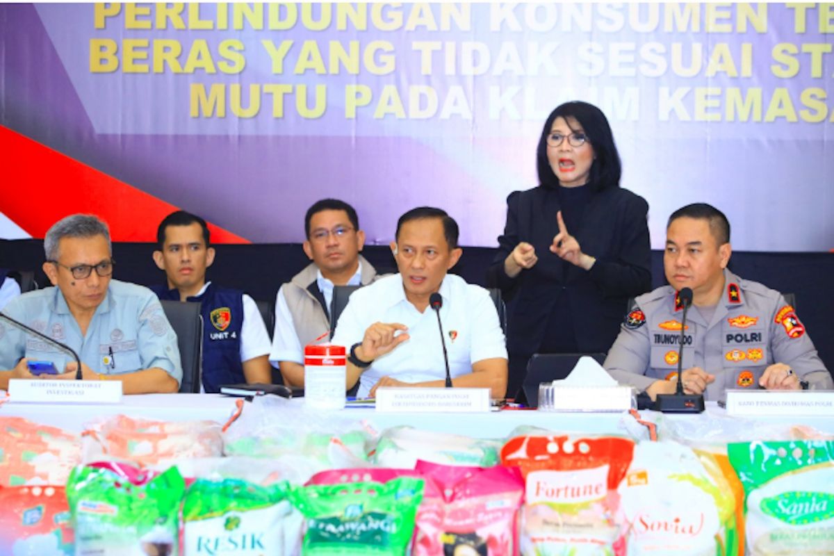 Kepala Satgas Pangan Polri Brigjen (Pol) Helfi Assegaf saat jumpa pers di Mabes Polri. Foto : Ist