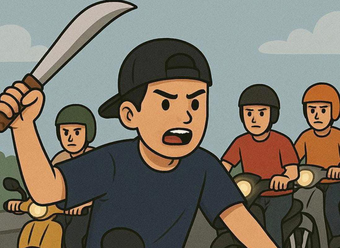 Hati-hati! Begal Nekat Tendang Pengendara Motor di Bogor hingga Patah Tulang Ilustrasi. Foto : Ist