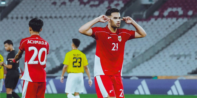Jens Raven Masih di Puncak Top Skor Piala AFF U-23 2025 Bomber Garuda Muda Jens Revan. Foto : Ist