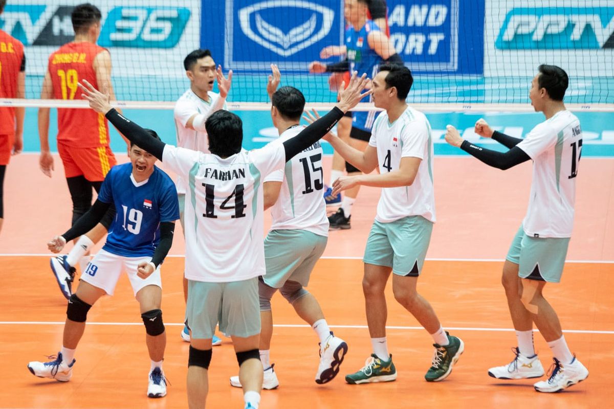 Kejuaraan Voli Asia U-16, Garuda Muda Bekuk 3-1 Kazakhstan Skuad Bola Voli Indonesia U-16. Foto : Ist