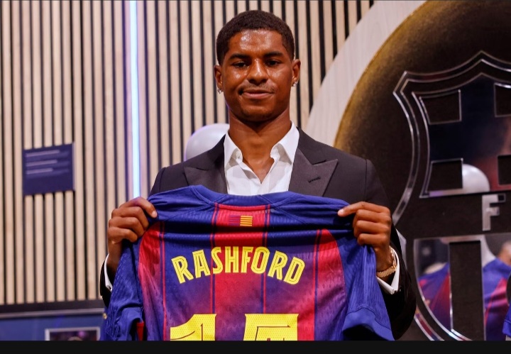 Marcus Rashford Resmi Merumput Bersama Barcelona Pemain anyar Barcelona Marcus Rashford. Foto : Ist
