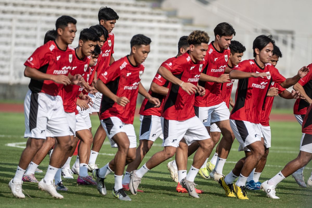 Piala AFF 2025 Sesi latihan Garuda Muda jelang lawan Brunei. Foto : Ist