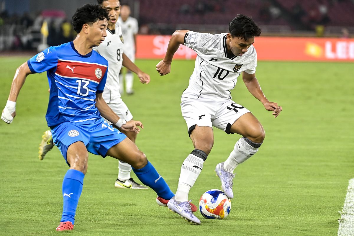 Laga Garuda Muda vs Filipina. Foto : Ist
