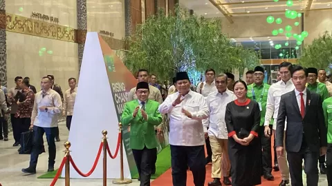 Presiden Prabowo hadir di Harlah ke-27 PKB di Jakarta Convention Center, Rabu malam (23/7/2025).