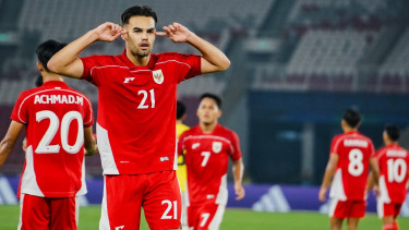 Bomber Garuda Muda Jens Raven. Foto : Ist