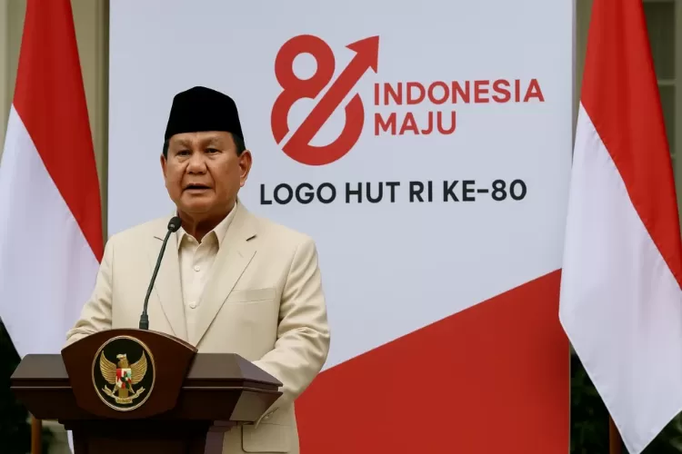 Presiden Prabowo Luncurkan Logo HUT Ke-80 RI Presiden Prabowo pada peluncuran logo 80 HUT RI. Foto : Ist