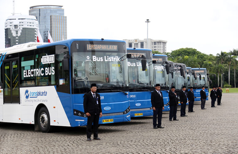 Armada Bus Electric TransJakarta. Foto : Ist