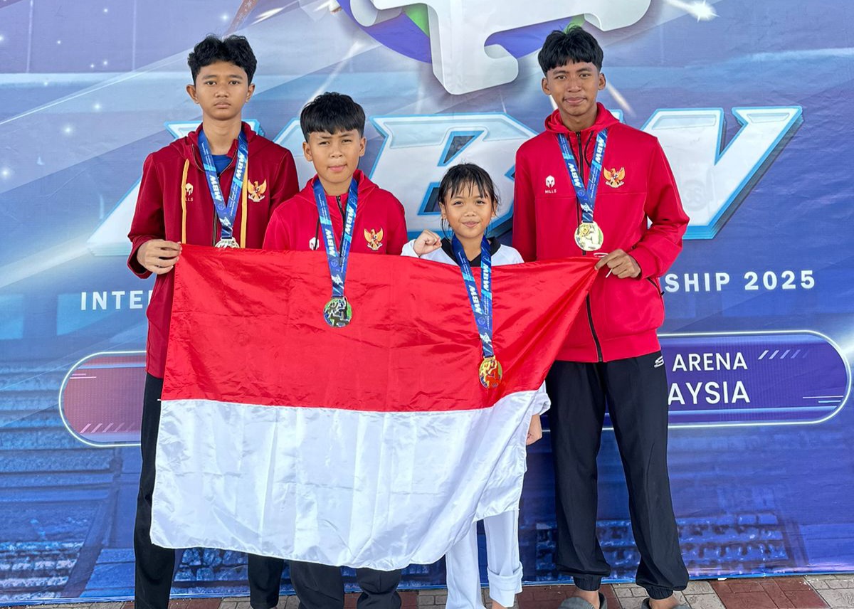 Empat Atlet Serang meraih prestasi pada Taekwondo MBW International Taekwondo Championship di Malaysia. Foto : Ist