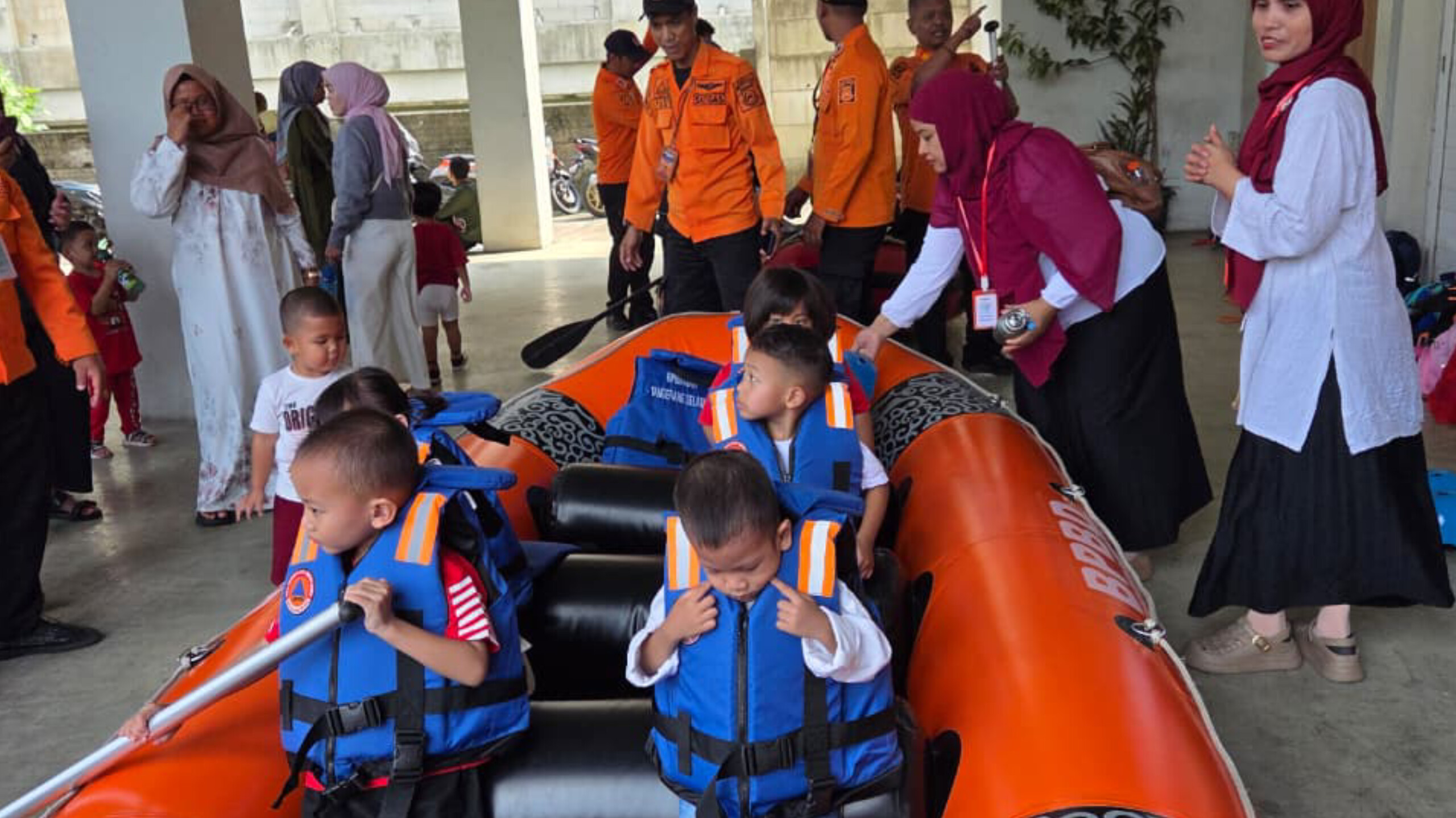 Suasana riang terdengar di Rumah Edukasi Badan Penanggulangan Bencana Daerah (BPBD) Kota Tangerang Selatan (Tangsel), Senin (11/8). (Ist)