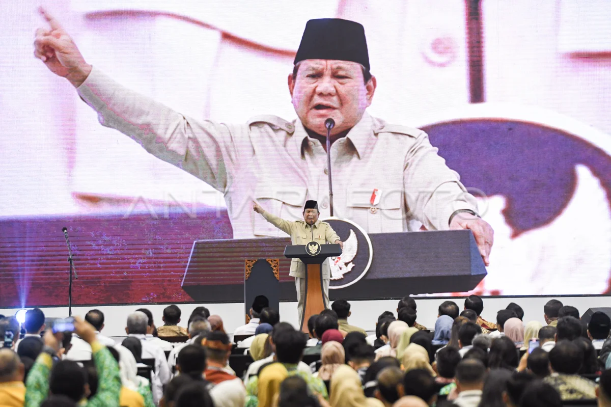 Anggaran Kementerian Dipotong, Dana Transfer Daerah Berkurang Presiden Prabowo pada acara APAKSI. Foto : Ist
