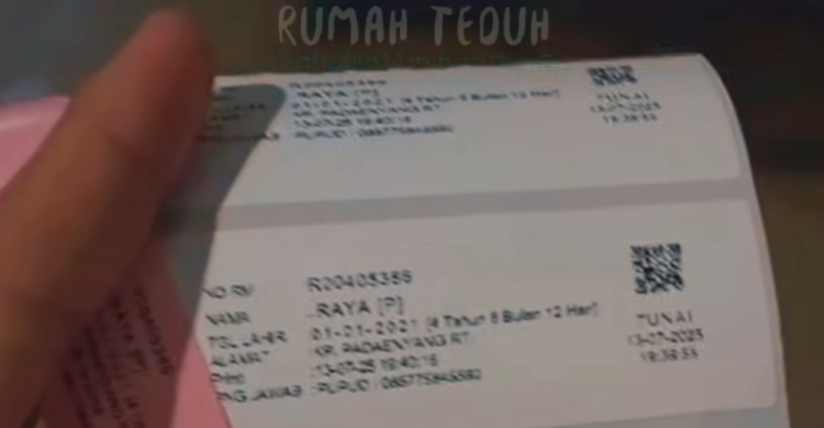 Sebelum menghembuskan napas terakhir, balita berinisial R yang tak memiliki BPJS Kesehatan dan identitas lainnya, dirawat dengan status pasien tunai. Foto : IG