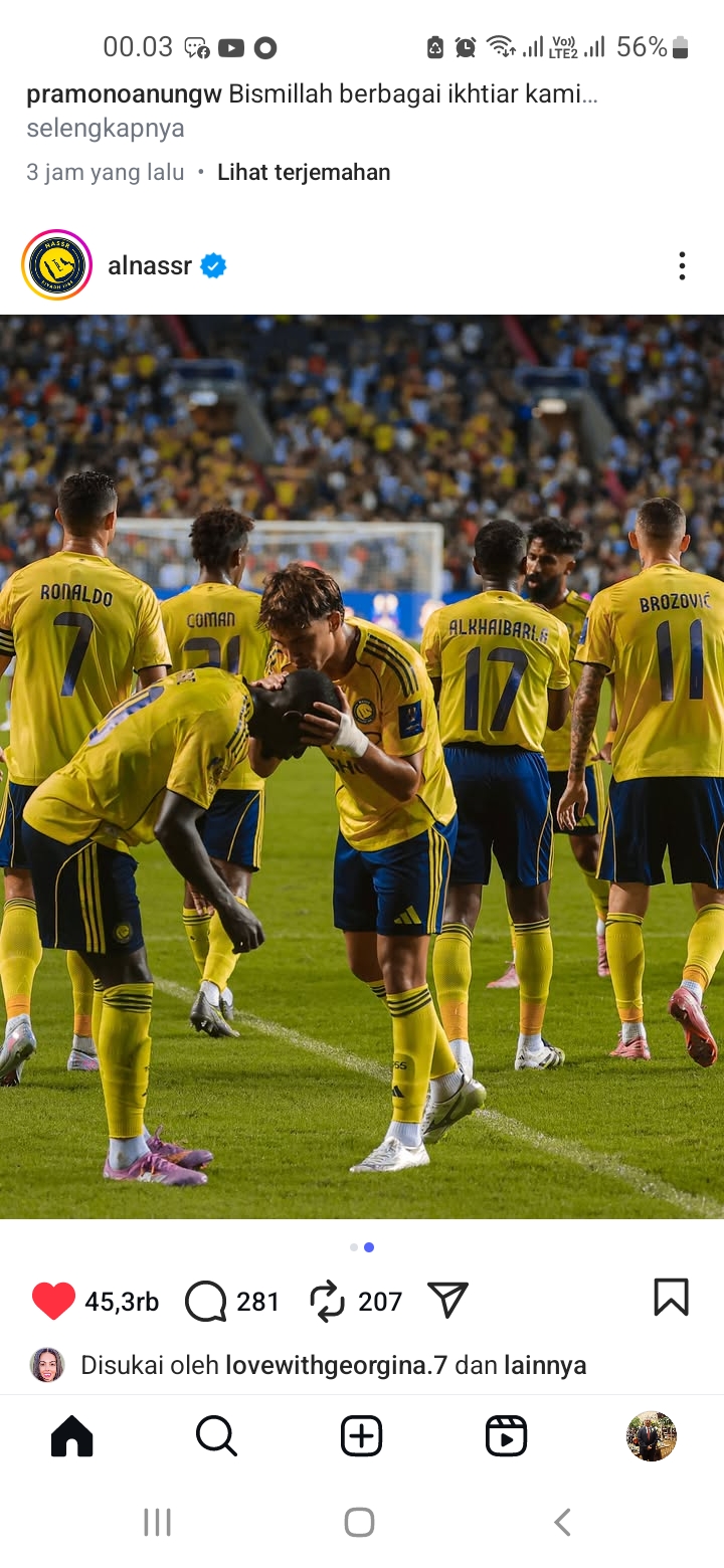 Cristiano Ronaldo dan skuad Al Nassr. Foto : Ist