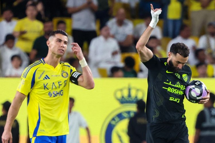 Cristiano Ronaldo Gagal Bawa Al Nassr Raih Piala Super Arab Saudi Bomber Al Nassr Cristiano Ronaldo. Foto : Ist