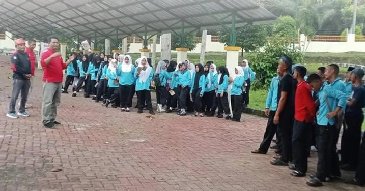 Dinsos Banten Edukasi Siswa Sekolah Rakyat di Lebak Terkait Kebencanaan Dinsos Banten melalui Tagana menggelar edukasi siaga bencana kepada para siswa SRMA 34, yang berlokasi di Kabupaten Lebak, Rabu (27/8/2025).(Istimewa)