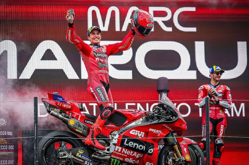 Hasil MotoGP Hungaria 2025: Raih Kemenangan, Marquez Makin Tak Terbendung Marc Marquez kembali raih kemenangan di MotoGP Hungaria. Foto : Ist