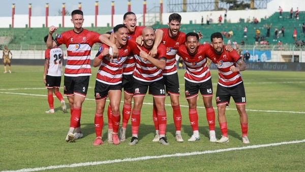 Madura United Siap Curi Poin Di Kandang Bali United Skuad Madura United. Foto : Ist