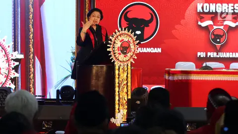 Megawati Pada Penutupan Kongres Ketua Umum PDIP Megawati Soekarnoputri. Foto : Ist