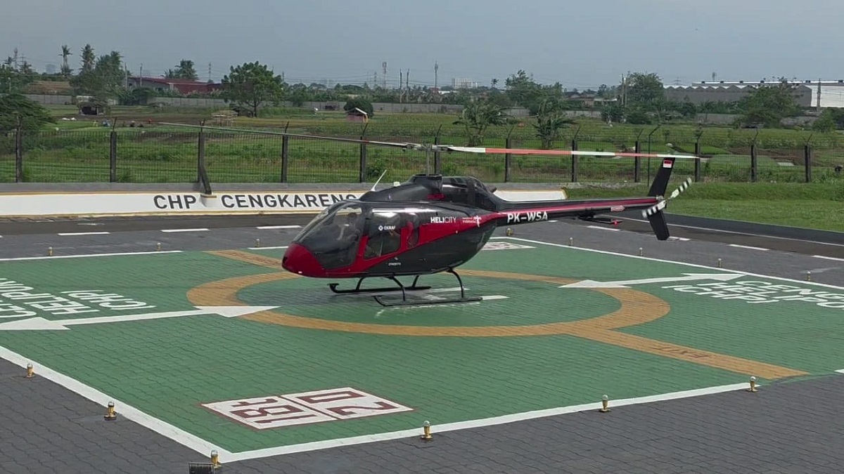 Salah satu helikopter yang dipamerkan dalam Hexia 2025.