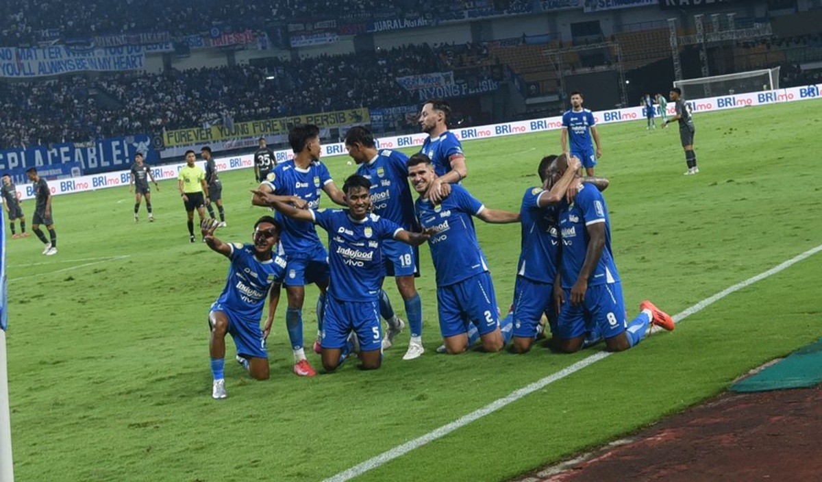 Persib Bandung Sukses Taklukkan Manila Digger, Lolos Fase Grup AFC Champions League Selebrasi Skuad Persib Bandung usai menang 2-1 dari Manila Digger. Foto : Ist