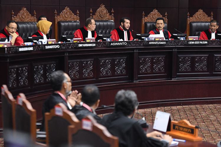 Soal Pemisahan Pemilu Nasional Dan Lokal, Putusan MK Kembali Digugat Suasaba sidang di MK. Foto : Ist