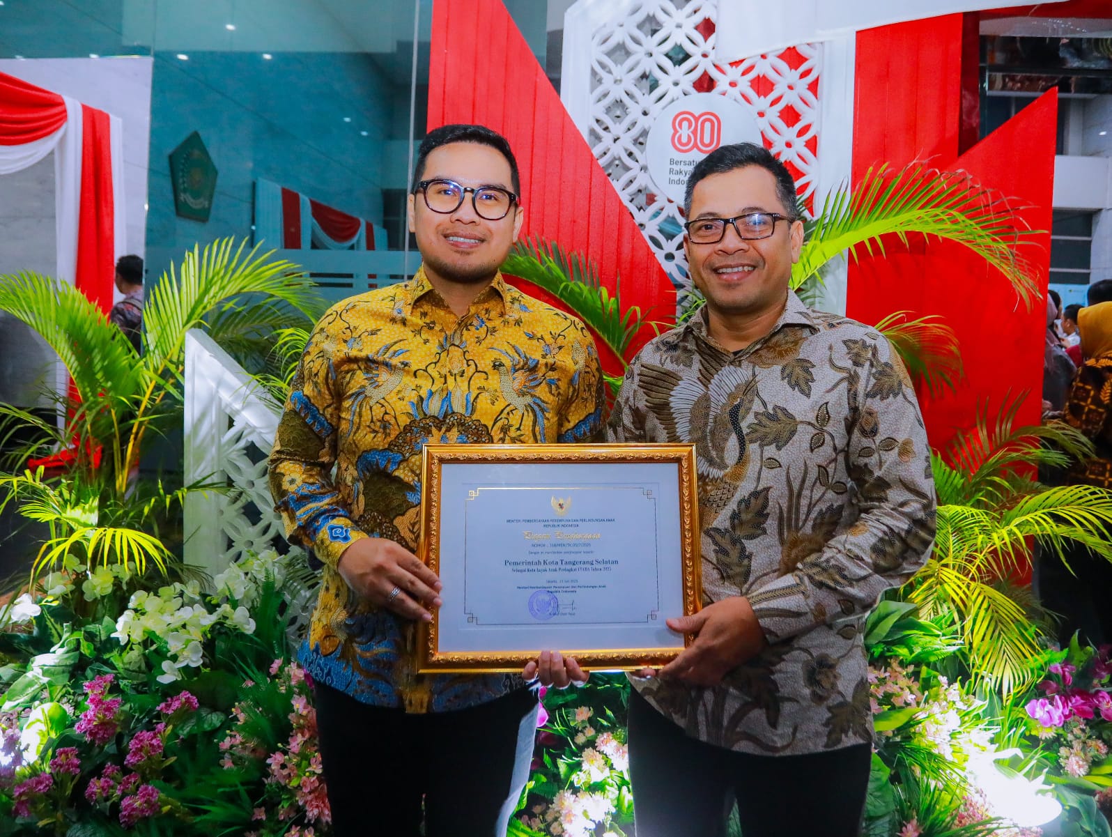 Pemkot Tangsel raih predikat Kota Layak Anak Utama, Minggu (10/8).
