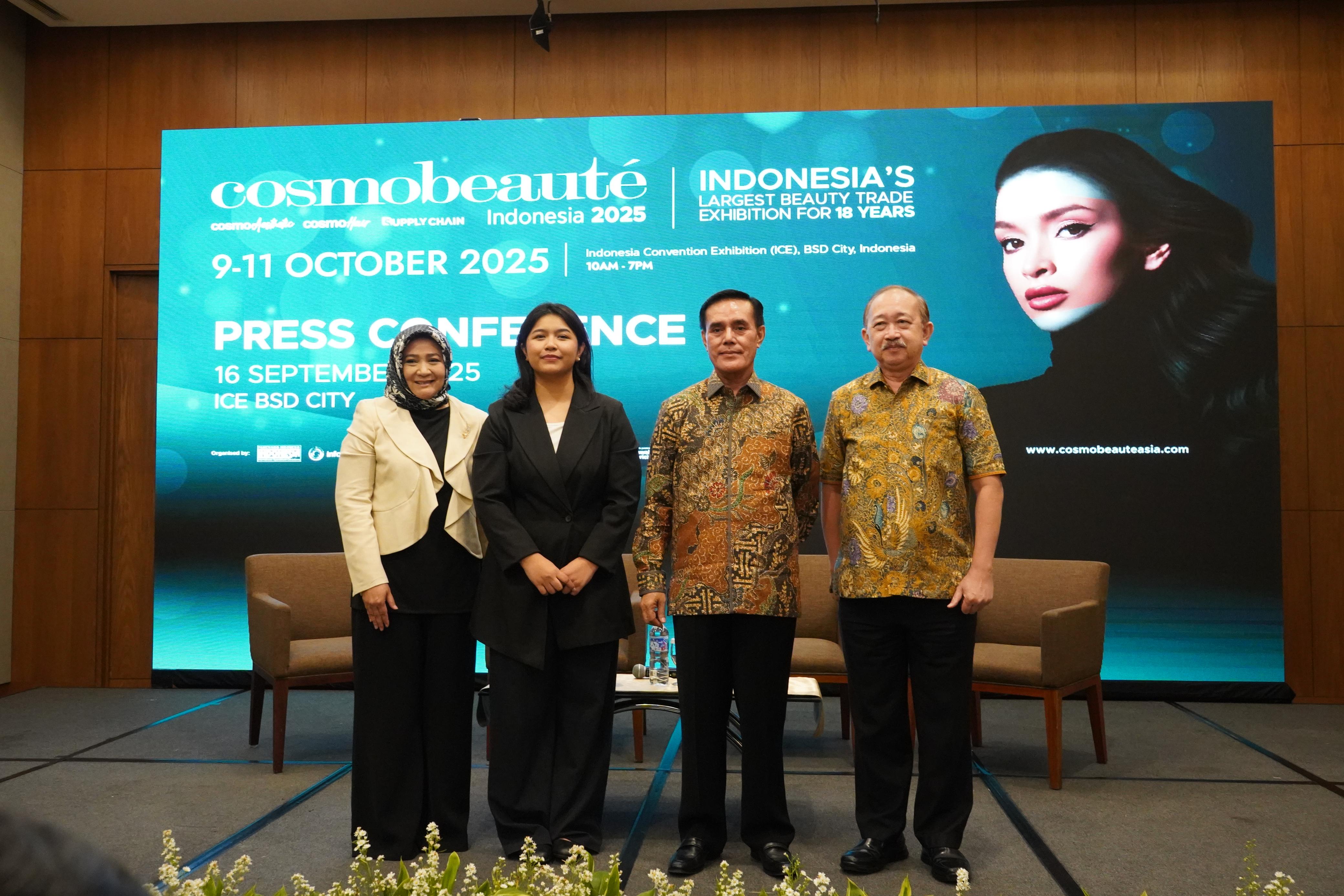 Konferensi pers Cosmobeauté Indonesia 2025 di ICE BSD City, Tangerang, Selasa (16/9/2025). (tangselpos.id/lim)